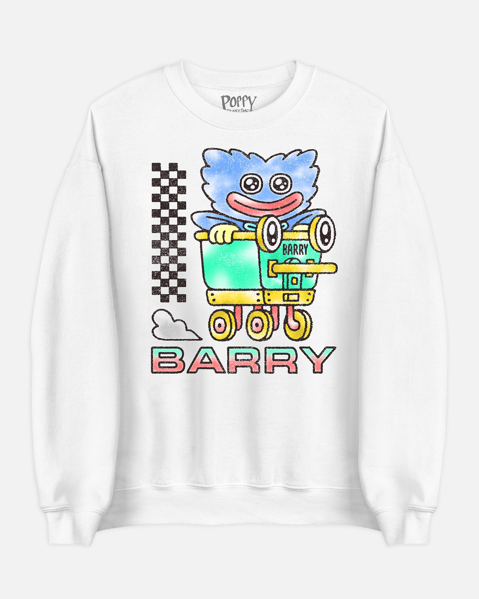 Barry Cart White Cotton Pullover Hoodie - Unisex Fit