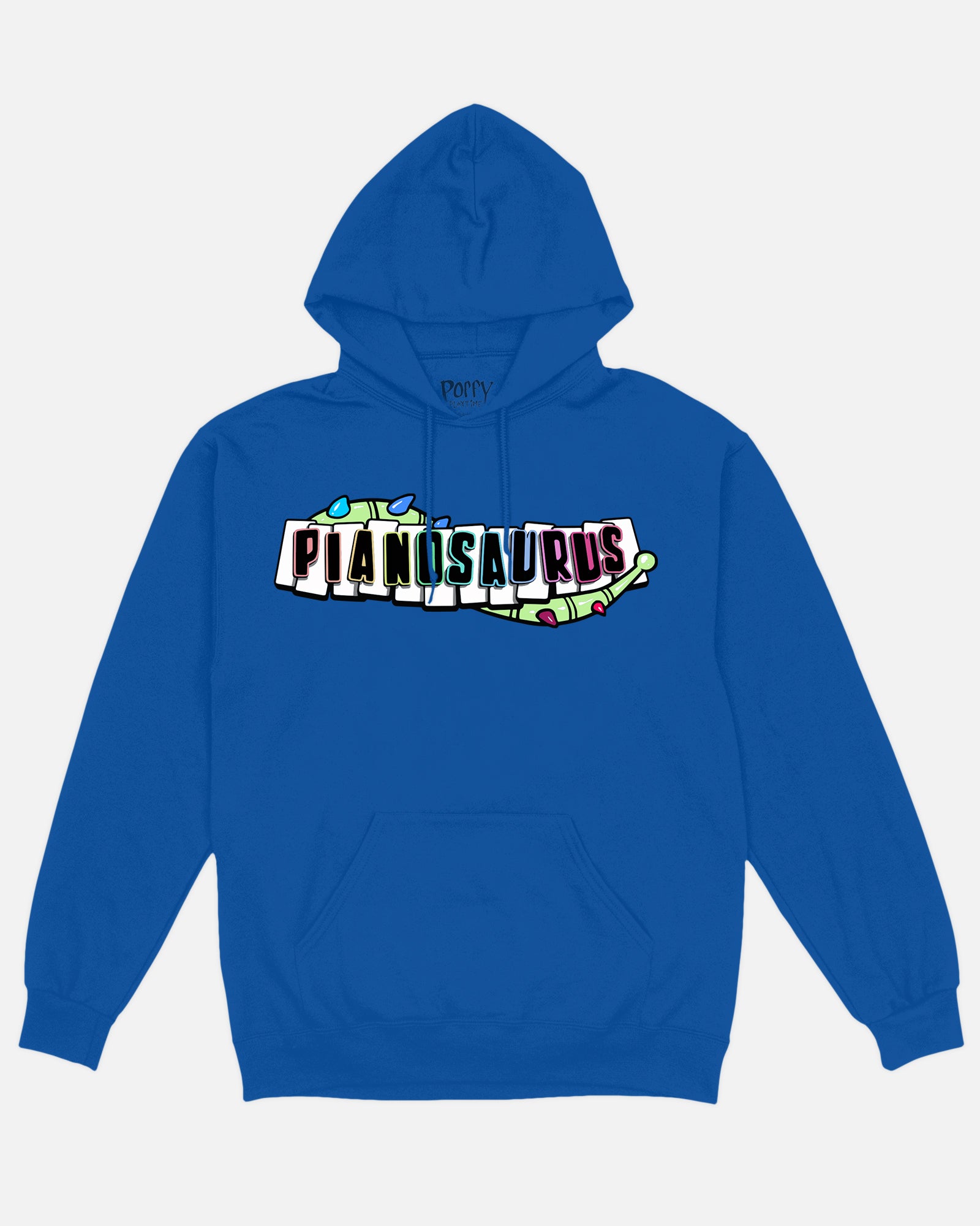 Pianosaurus He Plays For Us Hoodie - Royal Blue Cotton Unisex Sweatshirt