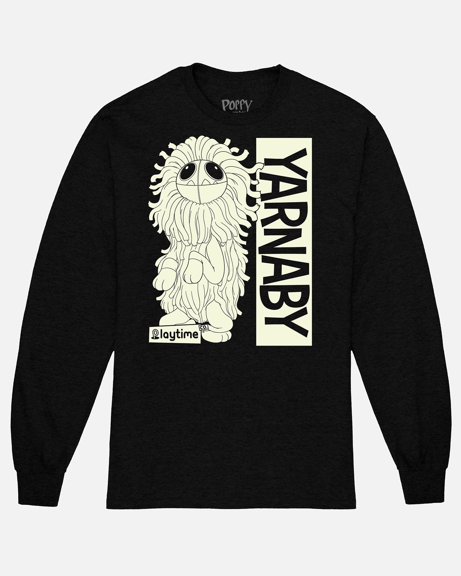 Yarnaby Black Long Sleeve Cotton T-Shirt - Unisex Fit