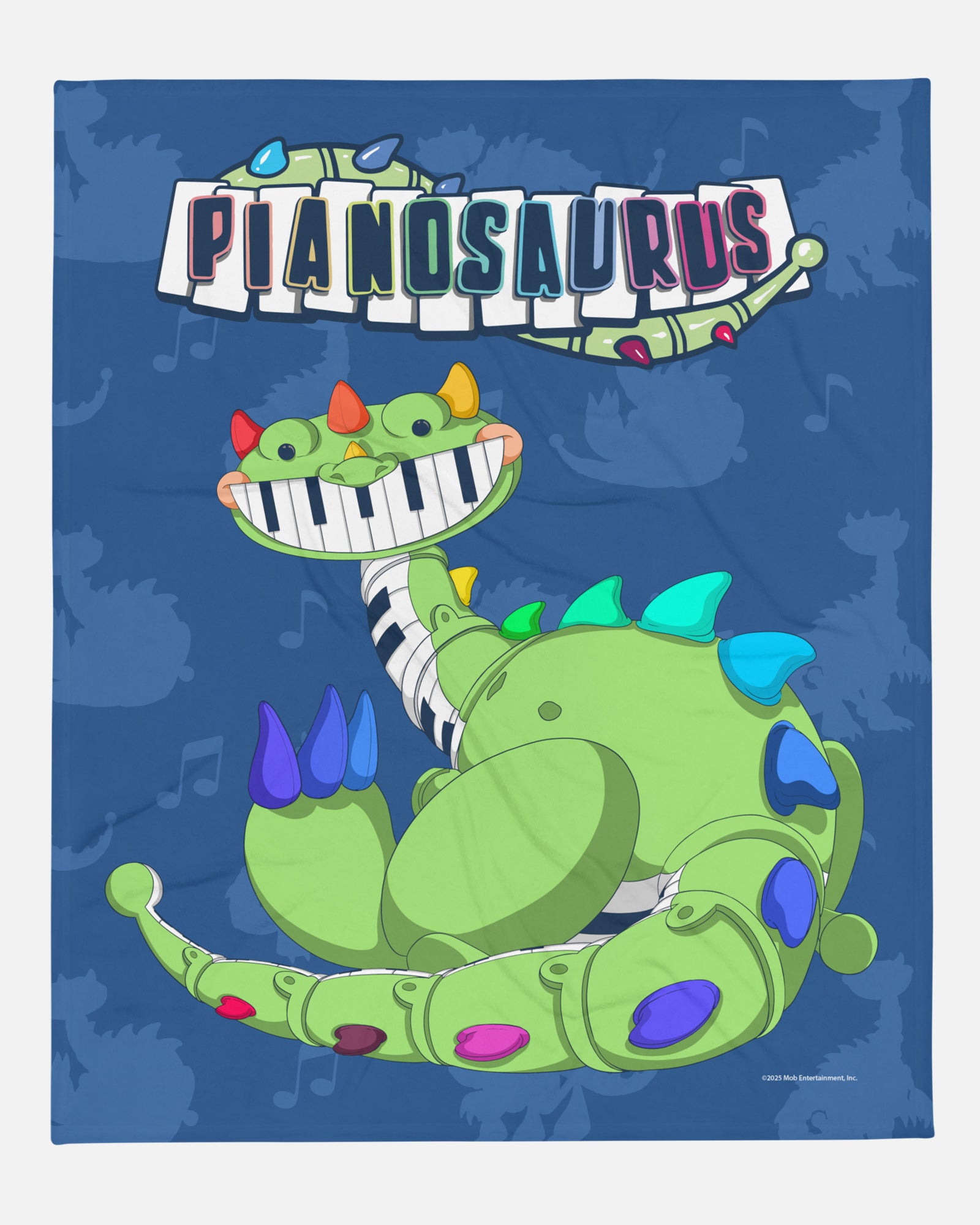 Pianosaurus Soft Blue Throw Blanket - 50" x 60" Hypoallergenic