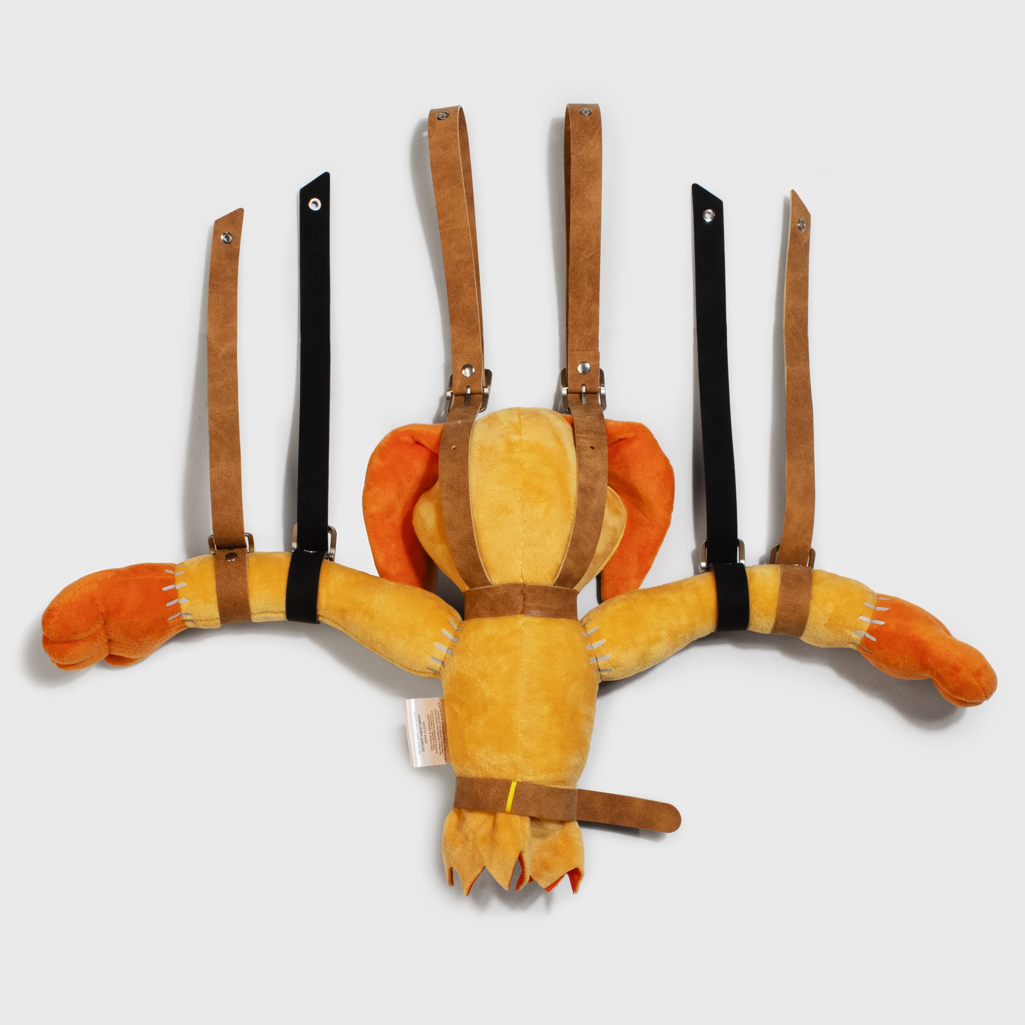 Monster DogDay Plush Toy with Faux Leather Straps - 10" Stuffed Animal