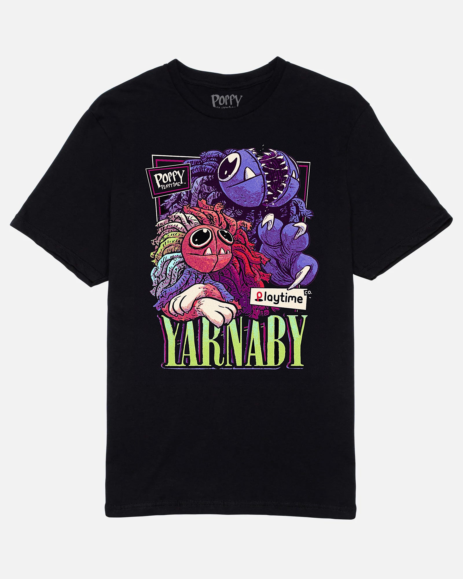 Yarnaby Black Cotton Portrait Tee for Men, Women & Kids