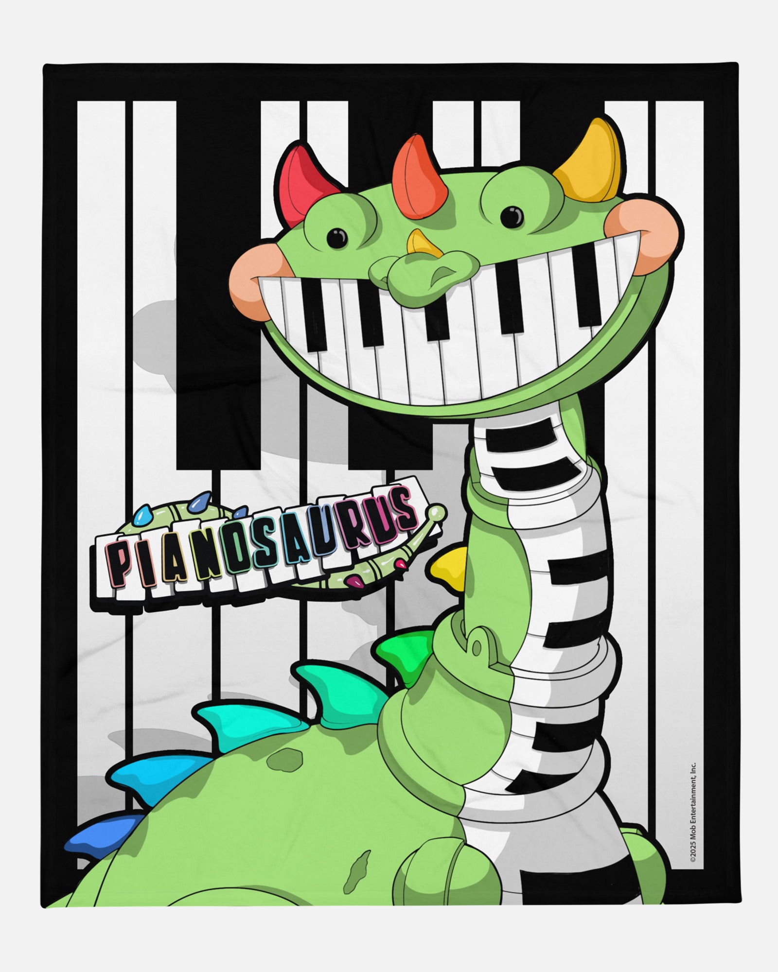 Pianosaurus Piano Keyboard Throw Blanket - Soft 50" x 60" Polyester