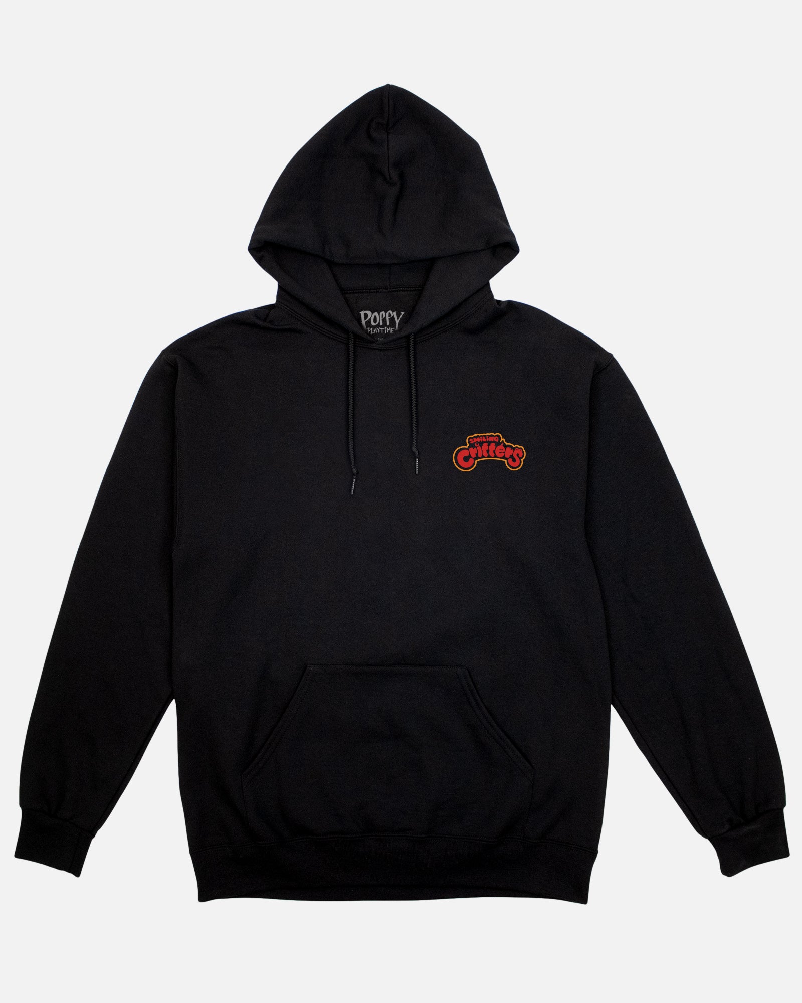 Ruined Smiling Critters Black Hoodie - Unisex Cotton Drawstring