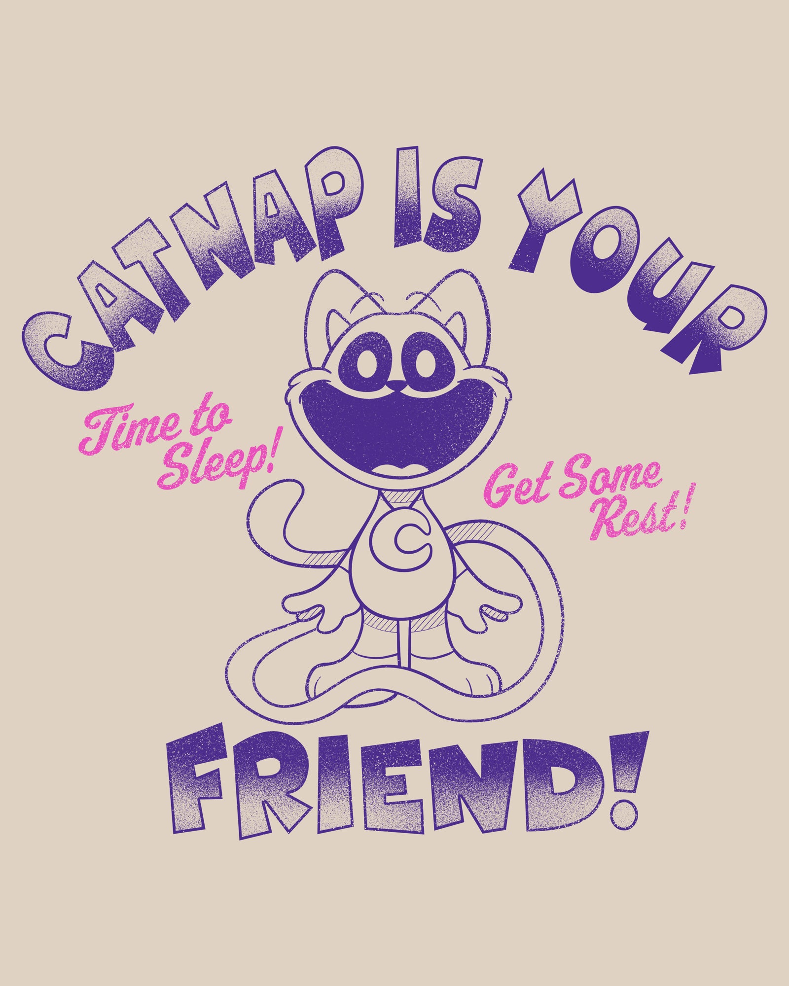 CatNap Graphic Tee - Black 100% Cotton Unisex T-Shirt