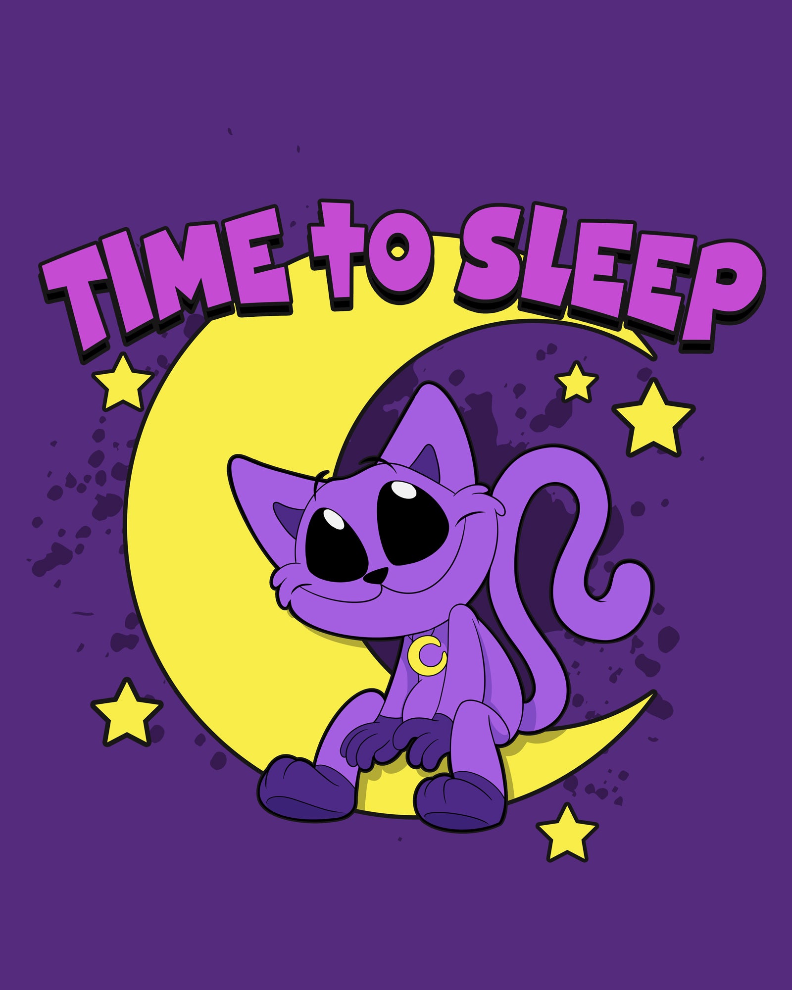 CatNap Time To Sleep T-Shirt - Purple Cotton Tee for Kids & Adults
