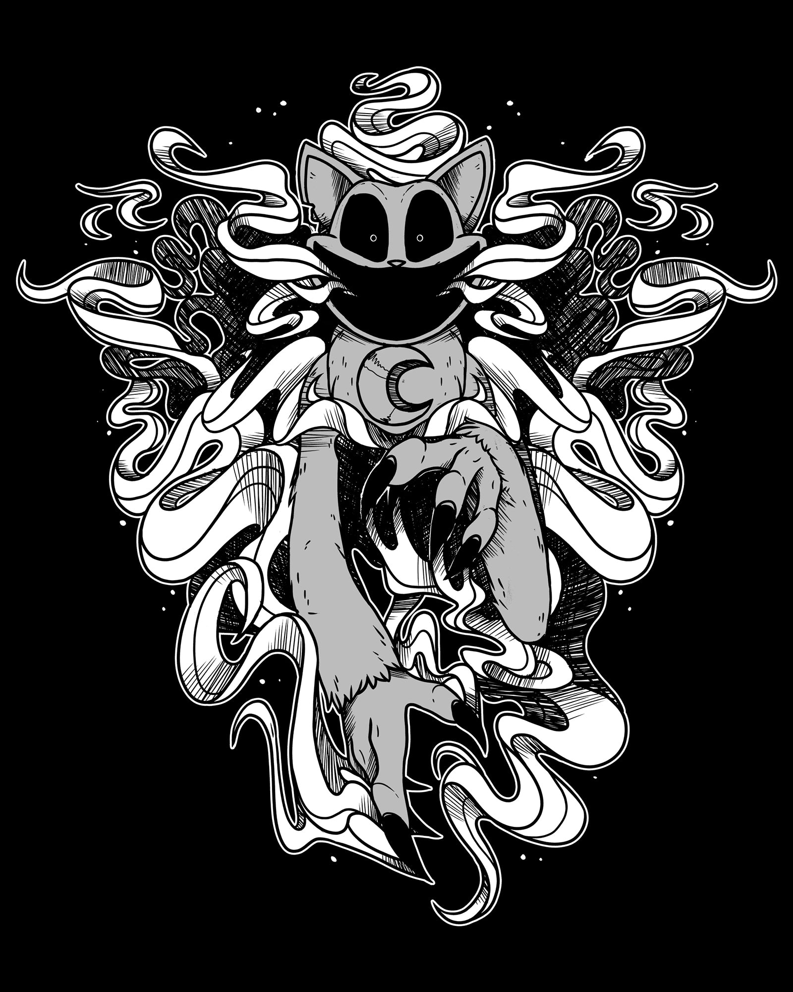 Monster CatNap Black Cotton T-Shirt - Officially Licensed